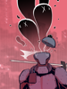 Ghost II Original character design made in Clip Studio with a stylish woman fighting robots full of ghosts.